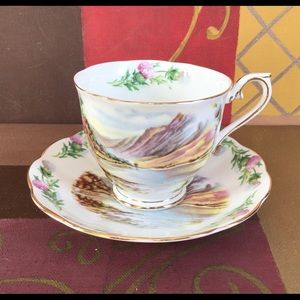 Royal Albert Bonnie Banks O’Loch Lomon Teacup And Saucer Royal Winton Candy dish
